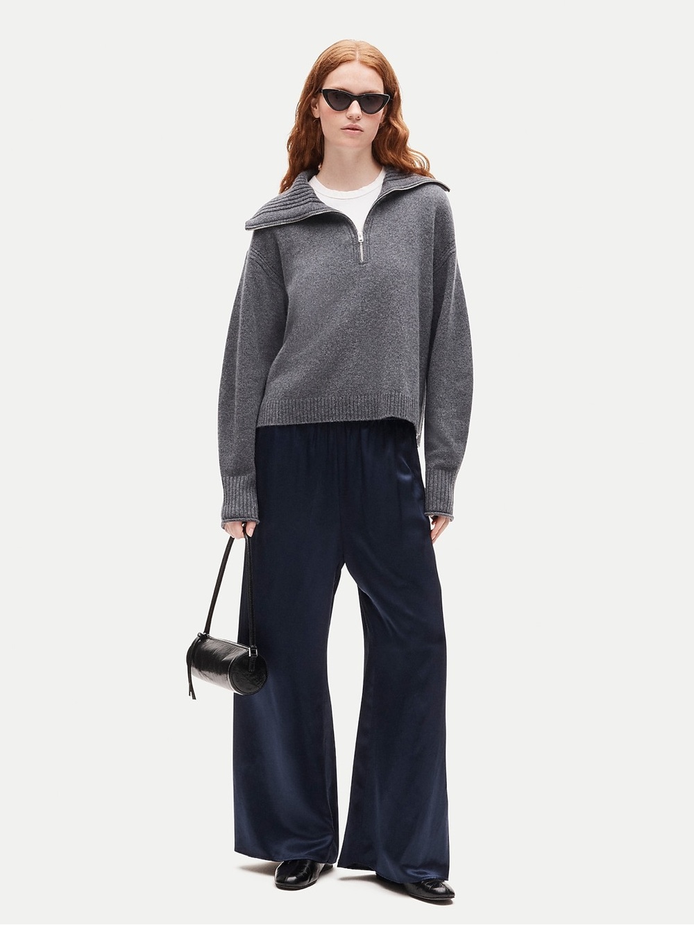 J. Crew Cosmo pant in luster charmeuse in Navy Blue Size Medium NWT